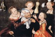 CRANACH, Lucas the Elder Hercules and Omphale Sweden oil painting reproduction
